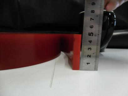 50mm x 9mm 65 Shore (Soft) Square Red 3.7m ROLL
