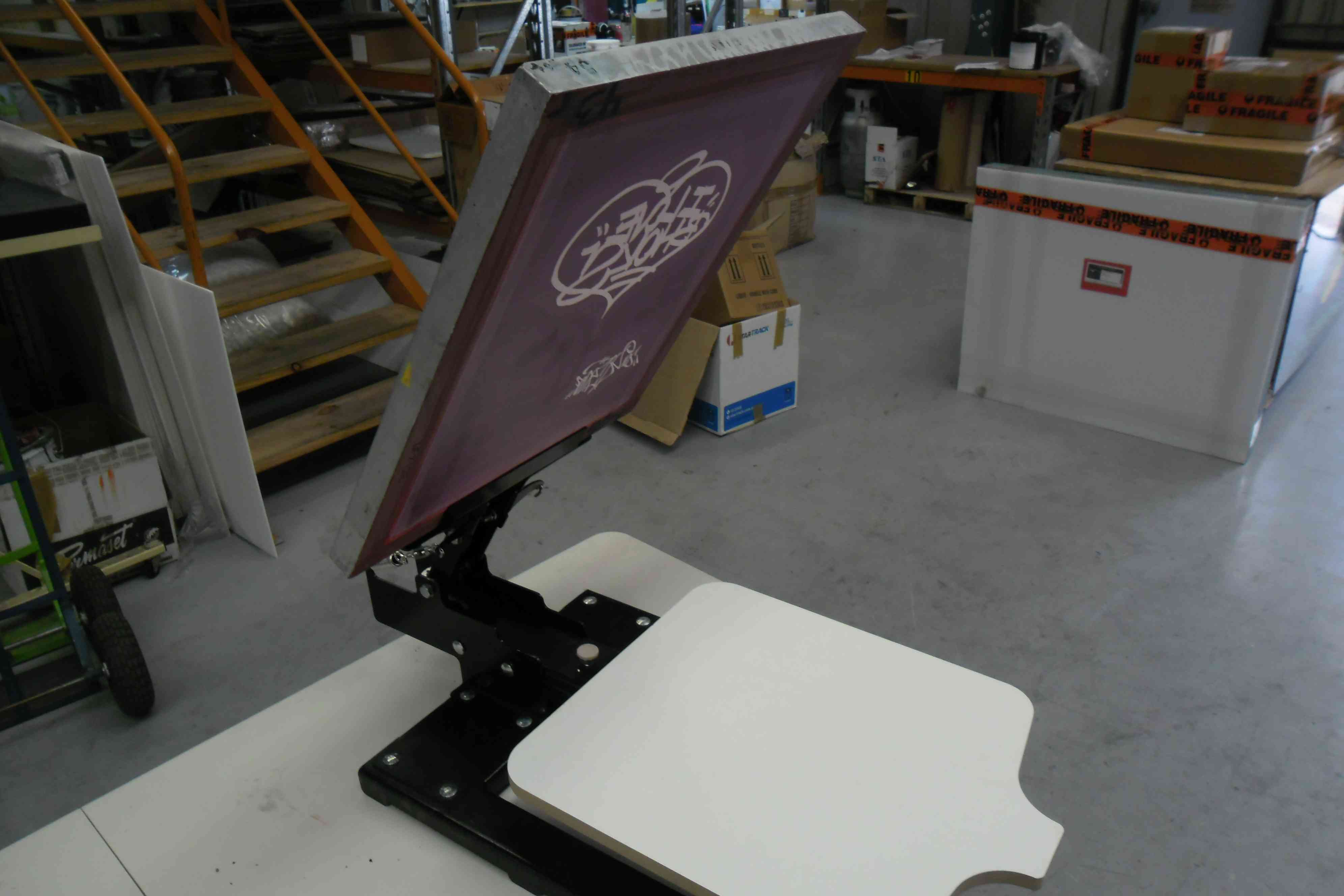 (image for) TABLE TOP SINGLE T-SHIRT SCREEN PRINT JIG HEAVY DUTY