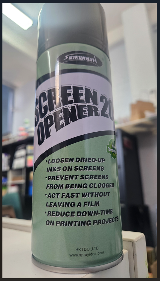 (image for) Screen opener 201, aerosol for solvent based inks